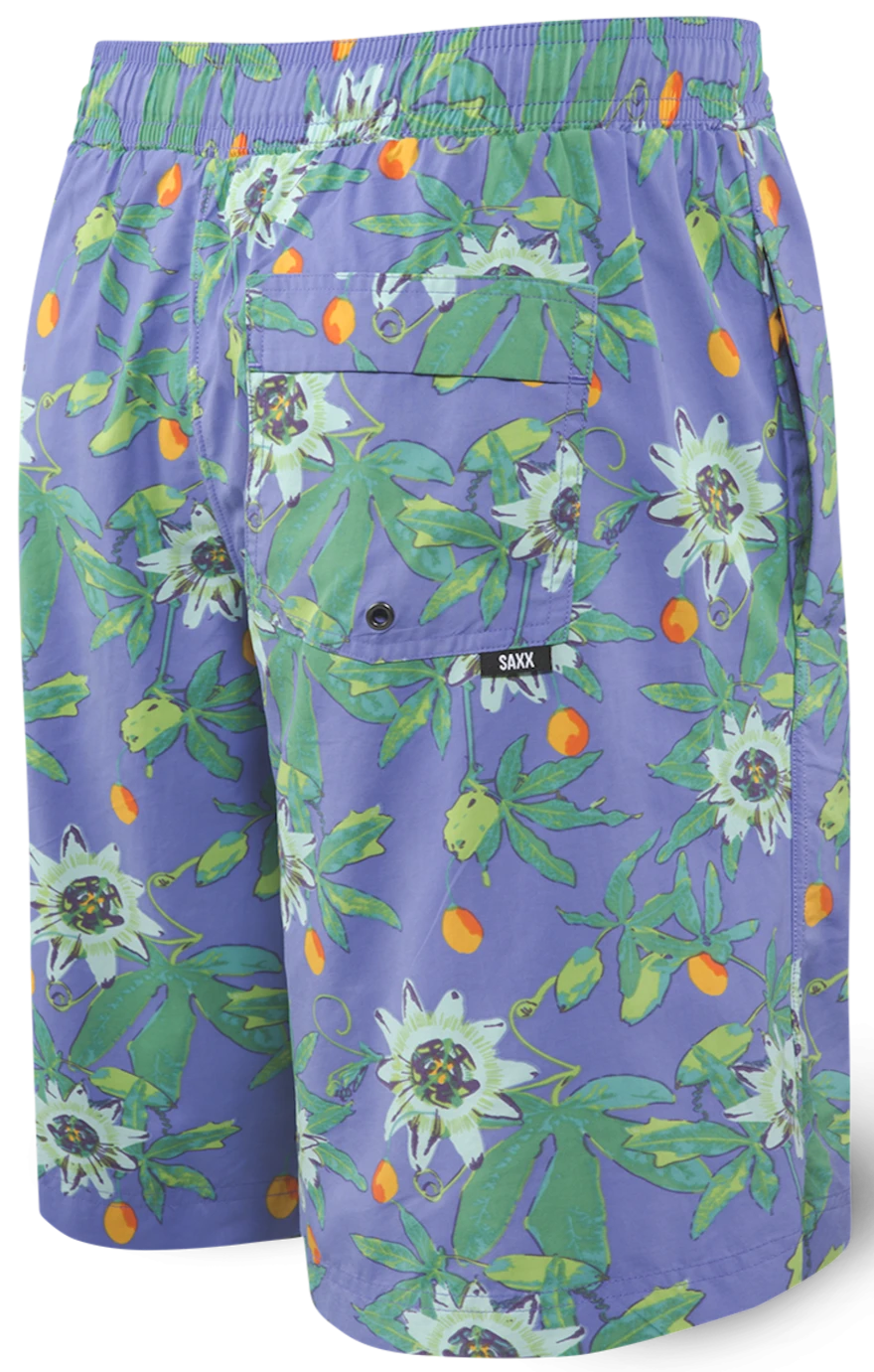 SAXX Cannonball 2n1 Short Purple Hawaiian Noir - Image 2