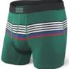 SAXX Ultra Boxer Fly Green Regatta Stripe